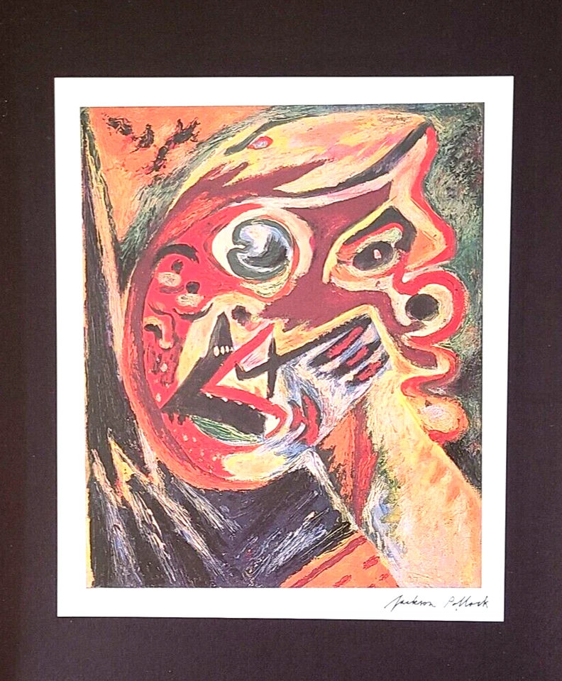 JACKSON POLLOCK + SIGNED VINTAGE PRINT FRAMED + BUY IT NOW! - Image 2 of 3