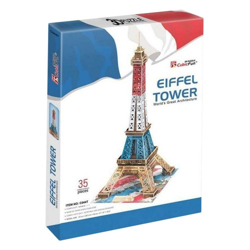 Cubic Fun Eiffel Tower (Special Edition) 35pcs 3D Puzzle DIY Model Building Kit - Picture 2 of 2