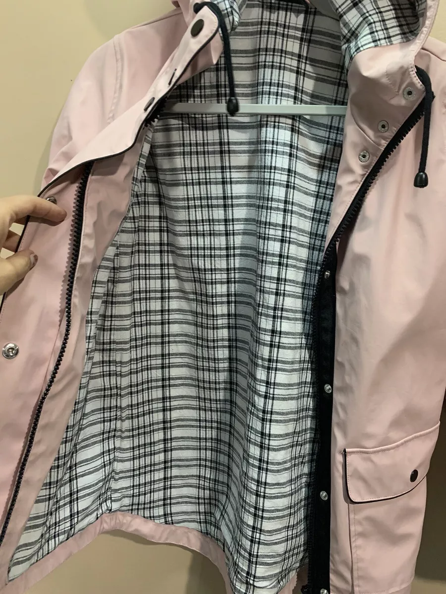 Ladies Topshop Size 4p Rain coat Rain Mac Jacket Rubberised Next