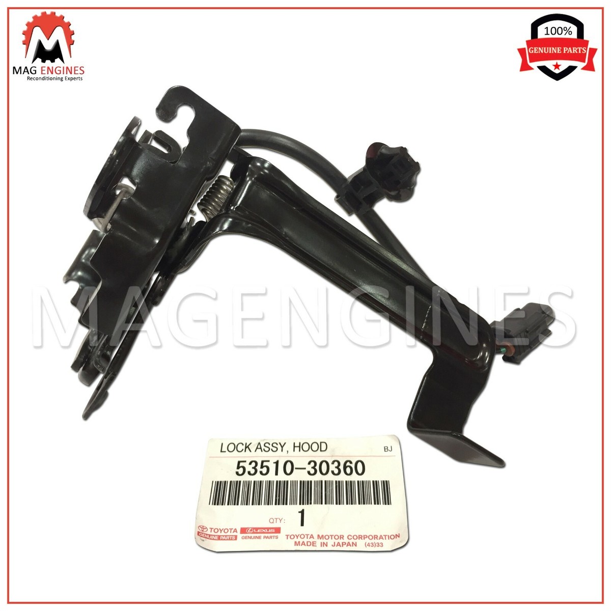 53510-30360 GENUINE OEM LOCK ASSY, HOOD 5351030360 | eBay