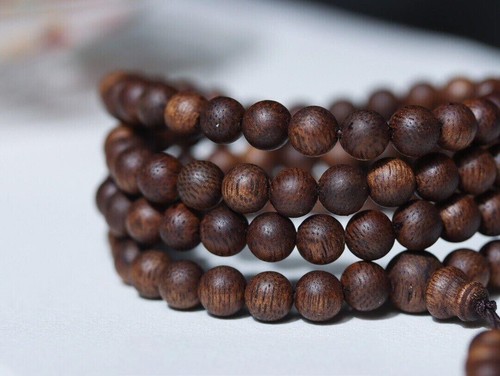6mm*108pcs Cambodian Bodhisattva Chess Sunken Agarwood Bracelet Buddha Bead - Picture 7 of 9