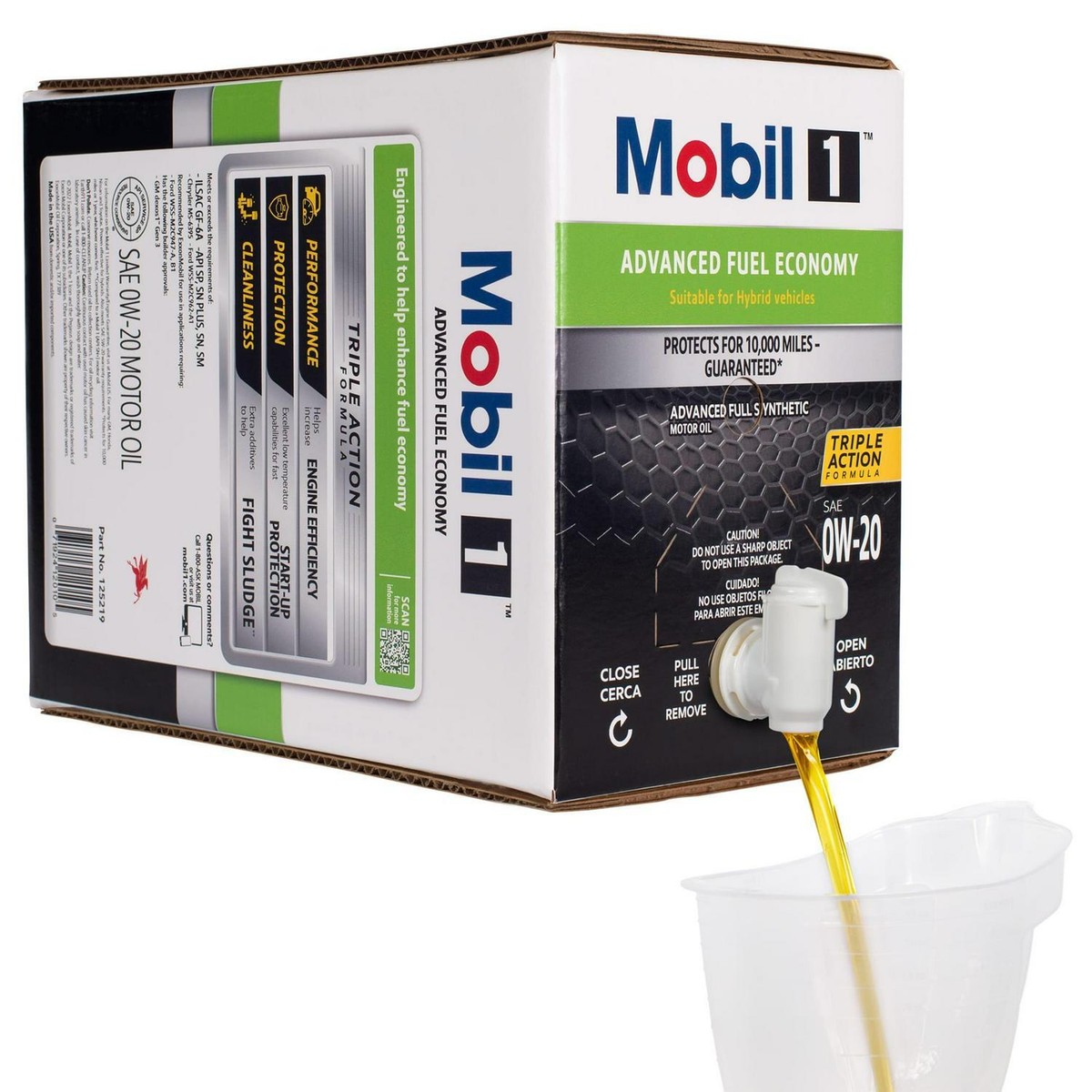 Mobil 1 Advanced Fuel Economy Full Synthetic Motor Oil 0W-20, 12