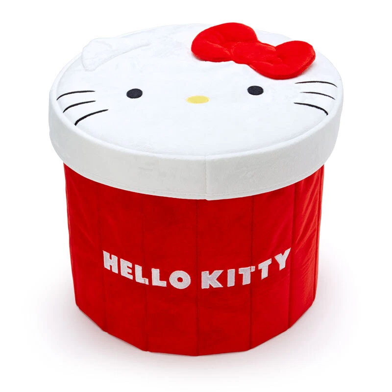 Hello Kitty Cylindrical storage box toy box SANRIO Official 30 30