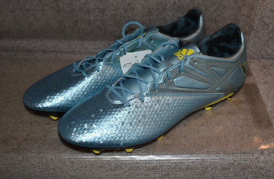 Adidas B23775 Messi 15.2 FG/AG Men's Soccer Cleats Matte Ice Blue Yellow US 13
