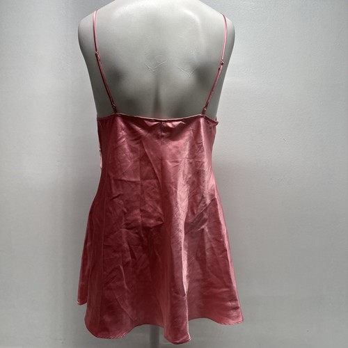 Victorias Secret Camisole Shirt Top Tie Satin Silk Sleeveless Pink Size Medium - 第 5/10 張圖片