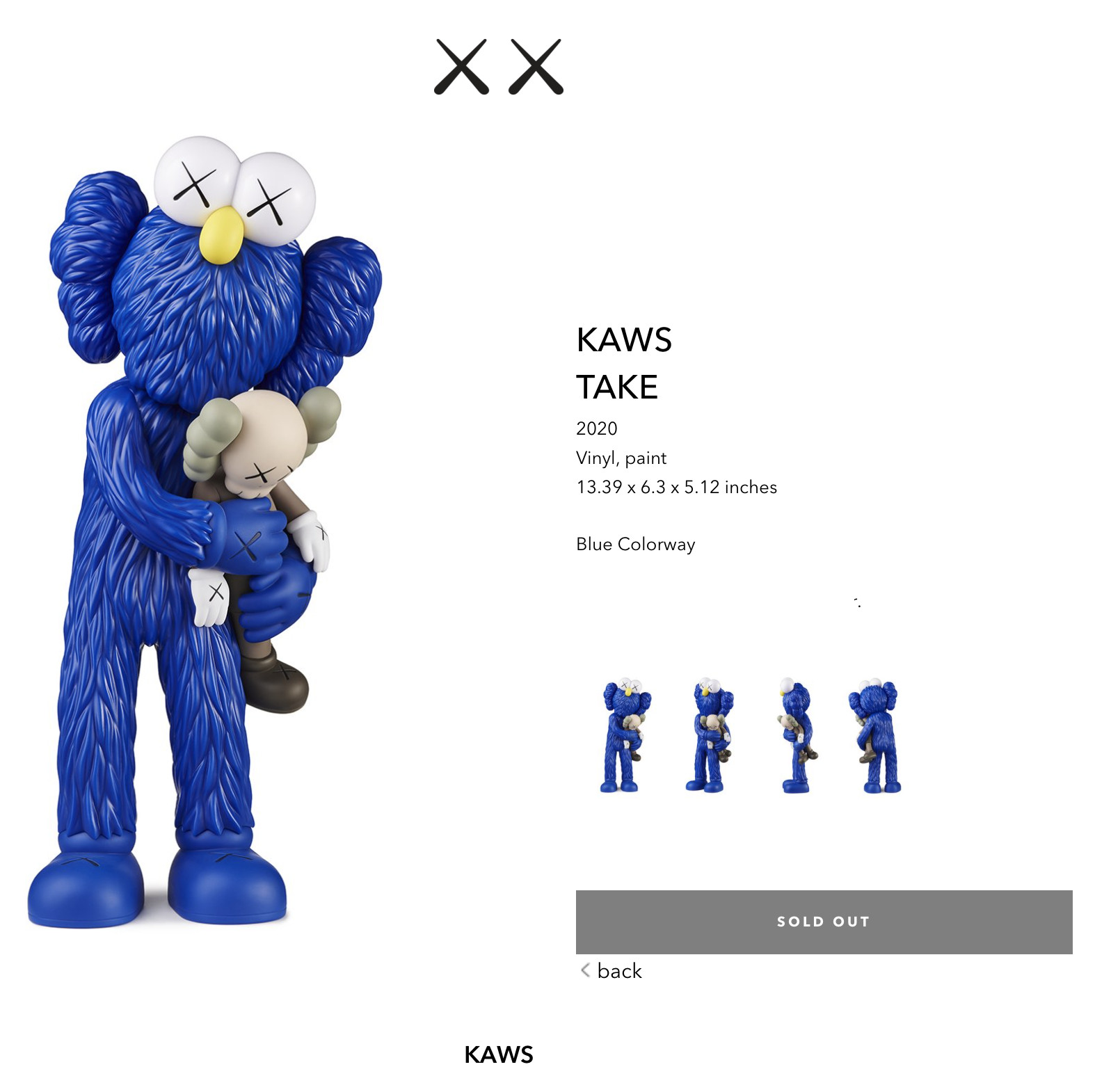 kaws doll pink
