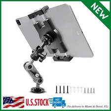 Aluminum Heavy Duty Drill Base Tablet Holder Car Mount Dashboard, 360° Adjustabl