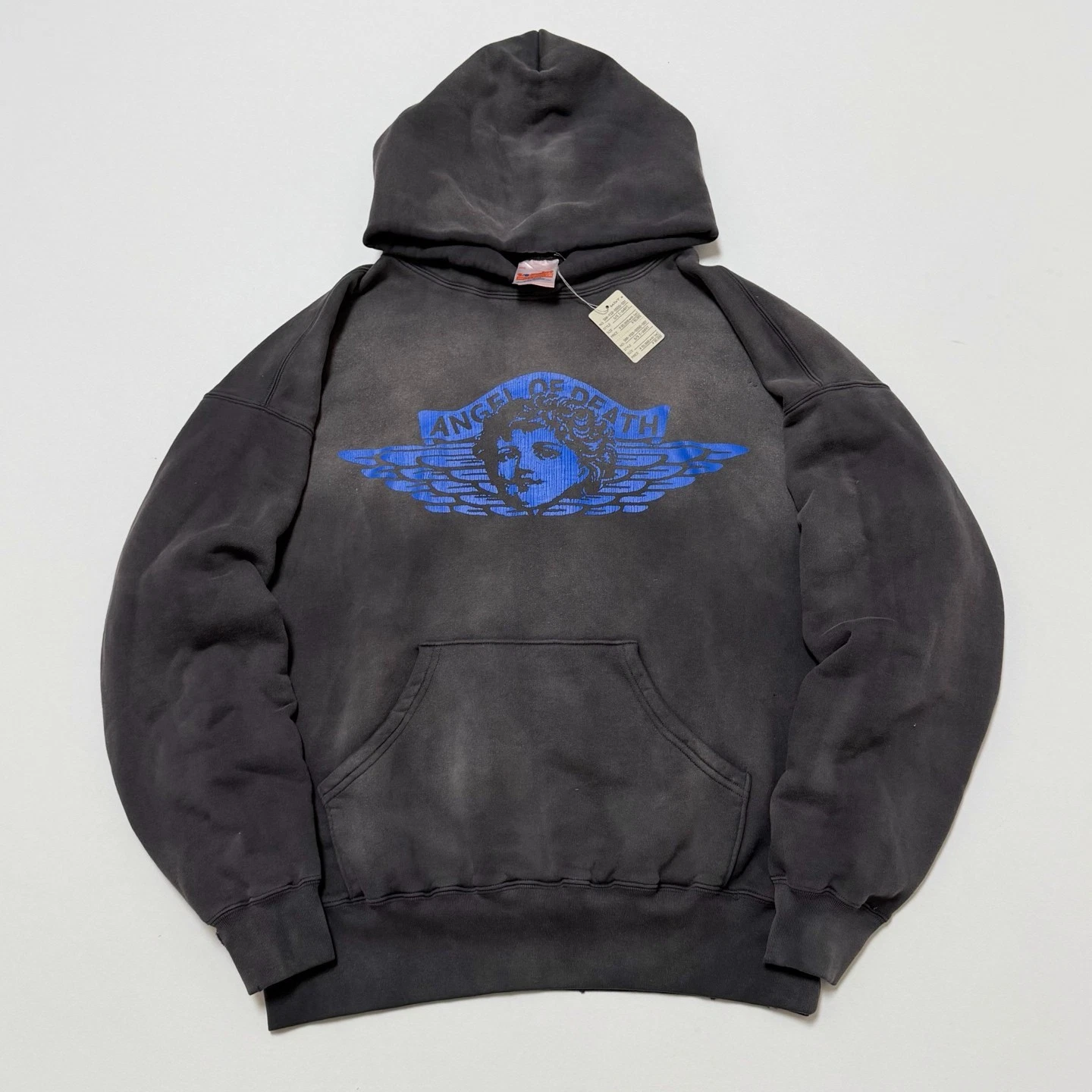 Saint Michael Blue Angel Of Death Mens Black Distressed Pullover Fleece Hoodie
Opens in a new window