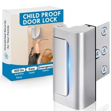 Door Reinforcement Lock for Home Security 800 lbs   Child Proof Door Lock f...