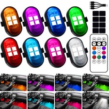 Upgraded Wireless LED Lights for Car, Rechargeable Interior Car Lights with 8...