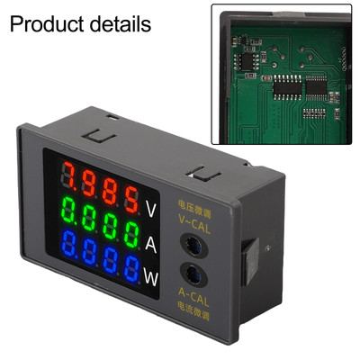 DC 0100V 10A Digital Stromzähler Amperemeter Voltmeter Leistungsüberwachung