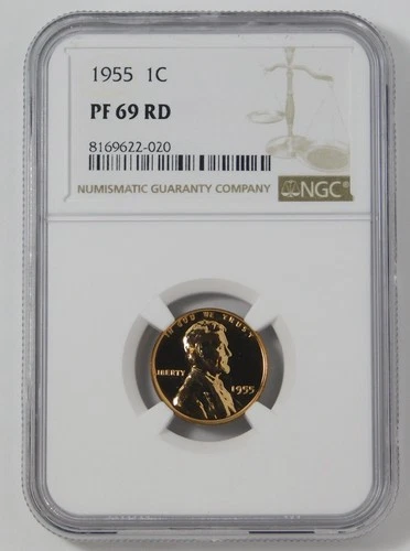 1955 Lincoln Wheat Cent BIG GRADE! NGC Gem Proof 69 RD