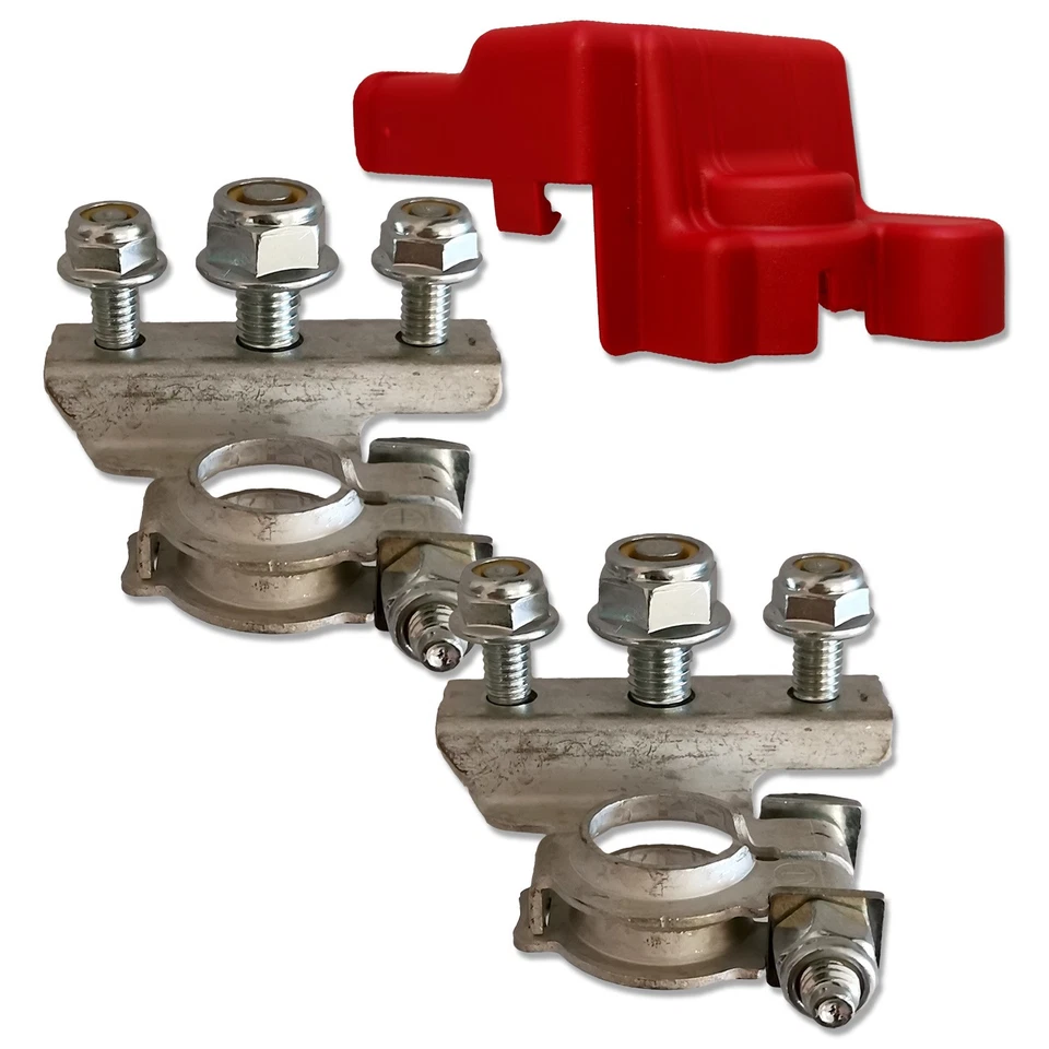 MTA Batteriepolklemmenset 3-fach M686DX inkl Abdeckung Rot Batterie Polklemme - Bild 2 von 4