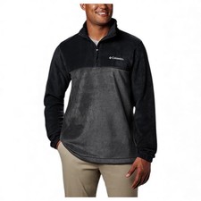 Columbia Men's Big  Tall Steens Mountain Half Zip Fleece Black/Grill XLT NWT