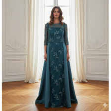 NWT J J's House Peacock Mother Of The Bride Evening Gown Size 22W