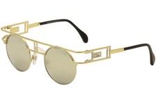 Cazal Legends Men's 958 096SG Light Gold/Black Retro Round Sunglasses 46mm