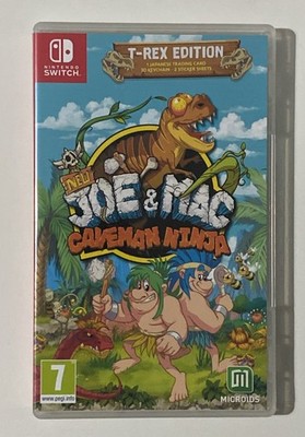 Neu Joe & Mac: Caveman Ninja - T-Rex Edition (Nintendo Switch) inkl. Schlüsselanhänger
