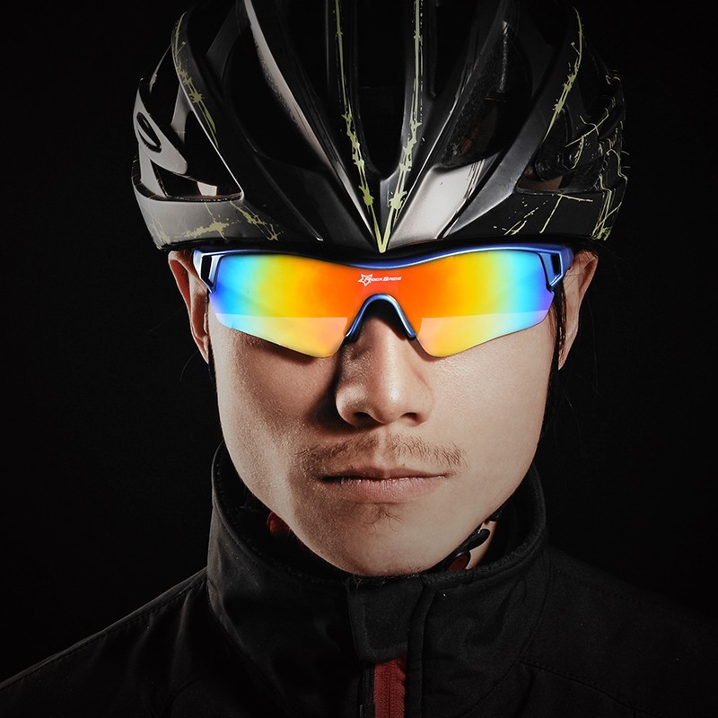 ROCKBROS Occhiali Ciclismo Polarizzati 5 Lenti Occhiali Bici Occhiali UV400 Unisex foto 4