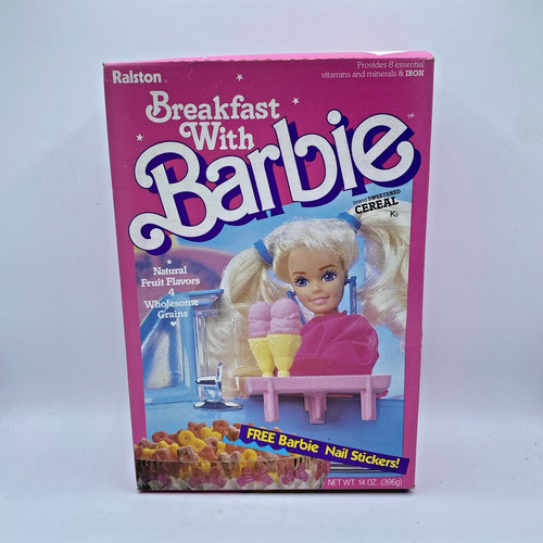 1989 Ralston Breakfast With Barbie Cereal Box EMPTY BOX Collectable