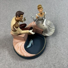 Disney Markrita Cinderella Prince Charming Jewelry Box Statue With Glass Slipper