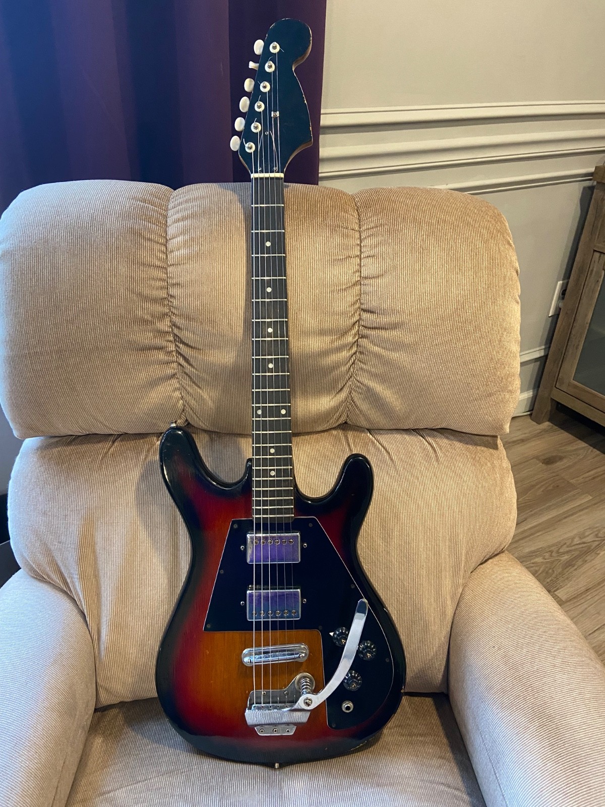 Vintage 1978 Sears Sunburst Tremolo Guitar