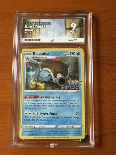 Pokémon TCG Radiant Blastoise Holo Card Pokemon Go 017 Ace 9 Mint