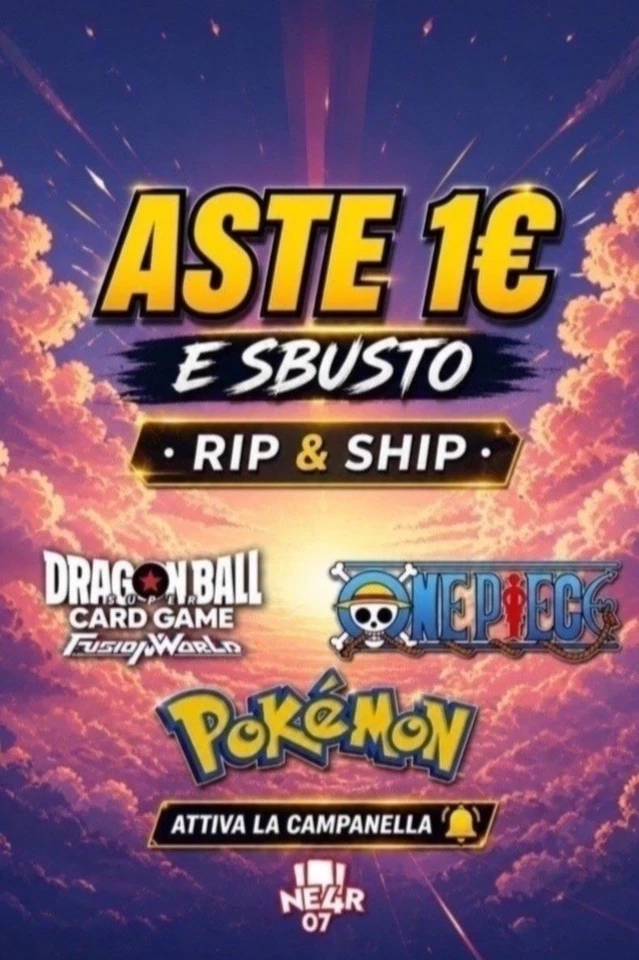 POKÉMON ONE PIECE DRAGONBALL – RIP E SHIP | ASTE DA 1€