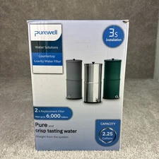 *READ* Purewell 3 Stage Countertop Gravity Water Filter System & Stand