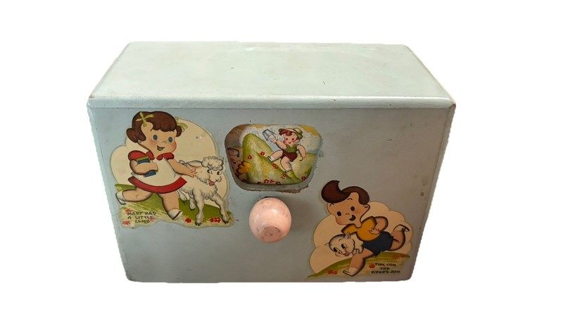 Antique Toy Switzerland Music Box Lador 1948 Rare HTF Nursery WORKS
