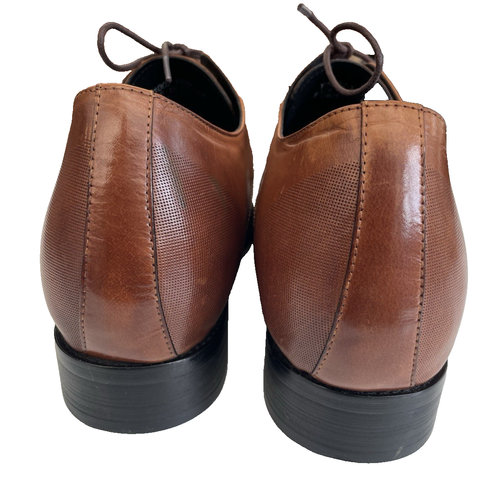 Scarpe eleganti stringate CALTO uomo taglia 8/US9D pelle marrone aumento altezza Y1002 - Foto 9 di 15