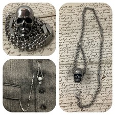 Memento Mori Skull Pocket Watch Chain