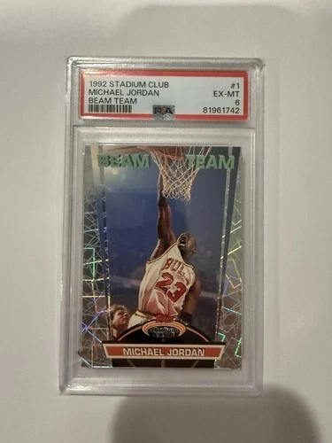 1992-93 Topps Stadium Club Beam Team Michael Jordan #1 PSA 6