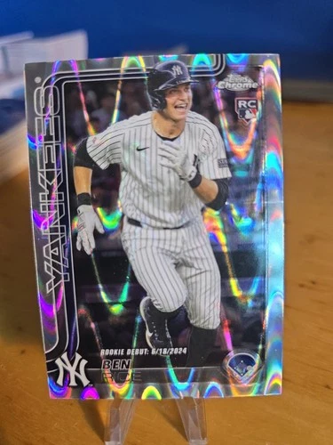 2025 Topps Chrome Update Ben Rice Wave Refractor RC Plus Base NY Yanks Plz Read