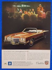 1972 CADILLAC ELDORADO CONVERTIBLE BY GENERAL MOTORS ORIGINAL VINTAGE PRINT AD