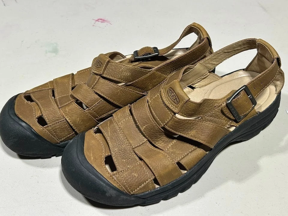 Keen Sandals Mens 9 Bidwell 1461 Fisherman Brown Leather Hike KEEN Bidwell 1461 Leather Fisherman Sandals Men main image 2