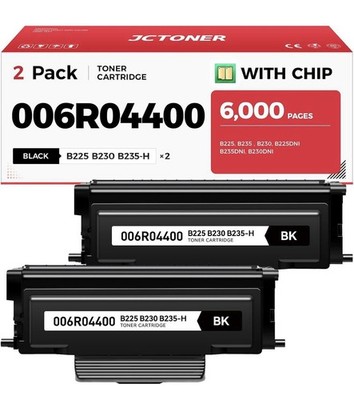 006R04400 Toner Cartridge 2-Pack Black w/ Chip for Xerox B225 B230 B235