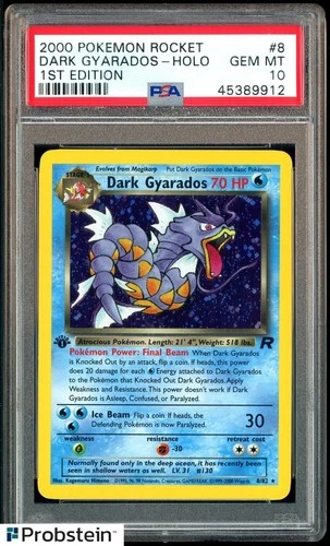 2000 Pokemon Rocket 1st Edition #8 Dark Gyarados Holo PSA 10 GEM MINT