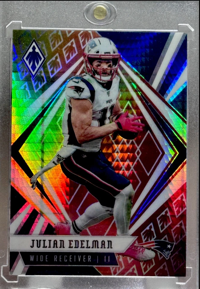 JULIAN EDELMAN RARE HYPER PRIZM REFRACTOR INVESTMENT CARD SP PATRIOTS Mint - Image 2 of 4