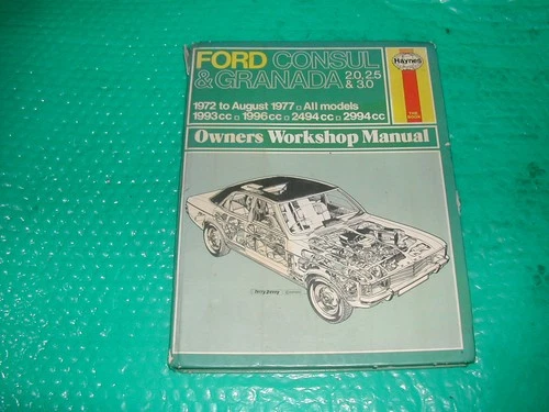 HAYNES MANUAL FOR FORD CONSUL & GRANADA 1972 - 77 ALL MODELS