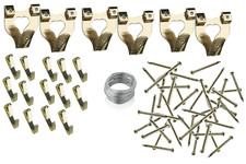 60pc Picture Hanging Kit Hooks Wire Nails Hard Wall Frame Fixing Hanger Mirror