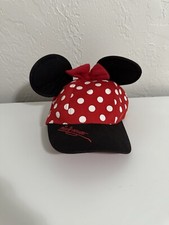 Minnie Mouse Disney Parks Red Polka Dot Youth Cap Hat Snapback with Bow  Ears