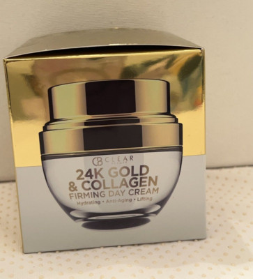 CB Clear Beauty 24K Gold Collagen Firming Hydrating Day Cream Anti-aging 1.69 Fl