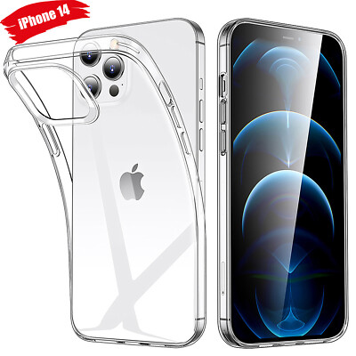 Hülle iPhone 14 / Pro / Max TPU Schutzhülle Schutz Case Tasche Slim Cover klar