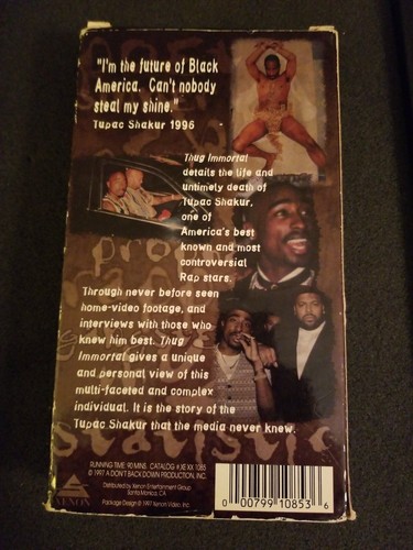 Tupac Shakur Thug Immortal VHS Movie 1997 - Picture 2 of 3