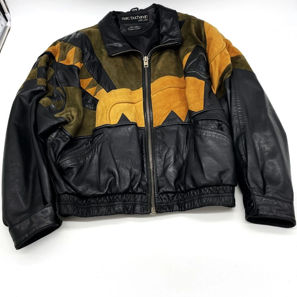 Preços baixos em Hip-hop de couro vintage década de 1990 Casacos e