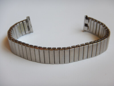 Bracelet De Montre Extensible ZRC En Acier Inoxydable - Largeurs 8 à 12 Mm - Vintage Années 1950 - Neuf Avec étiquettes