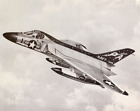 Vintage Bookplate Art Print Douglas F4D Skyray Jet Aircraft Inflight