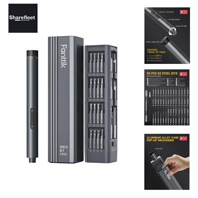 Fanttik Mini Elektro Schraubendreher Set, 50 in 1 Magnetische Präzisions-Schr...