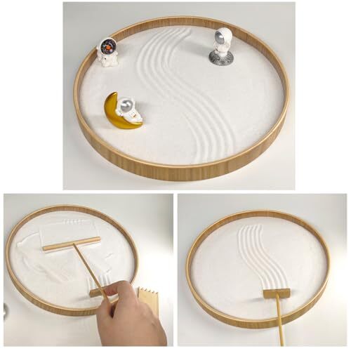 Zen Garden for Desk, Spaceman Theme Mini Zen Garden Desktop Decor, Zen