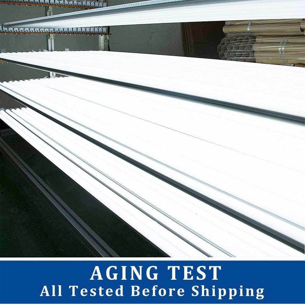 T8 LED Tube Light 8 Feet 45W, Single Pin FA8 Base LED Bulb, Frosted/Milky Cover, Daylight White 5000k, Fluorescent Tube Replacement, 4Pack, Ship from USA